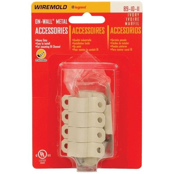 Legrand Wiremold Raceway Accessory Pack, Metal, Ivory B-9-10-11